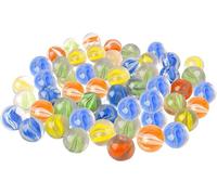 ARSUK Cat’s Eye Glass Marbles - 40 Pcs (250g, 15-16mm) - Colourful Decorative Marbles for Kids’ Games, Collectible Toys, Crafts, DIY Projects, Vase Fillers, Aquarium Landscaping & Home Décor