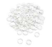 ARSUK Clear Glass Pebbles 80pcs 17-20mm 455g - Decorative Glass Stones for Vases, Aquariums, Centrepieces, Weddings, DIY, Crafts, Garden, Home Décor, Candle Holders, Terrariums