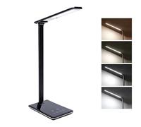 ARSUK Desk Lamp - LED Reading Light with Touch Control, Adjustable Brightness & 4 Color Modes, Foldable Dimmable Study Lamp for Office, Bedroom & Home Desk - Eye-Caring Portable Daylight Lamp (Black)