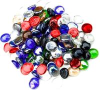 ARSUK Glass Pebbles Multicolored - 180pcs Glass Pebbles 955g Stones Beads Sparkling Decorative glass Stones for Aquarium, Nuggets Gems Mosaic Tiles for Vases Craft Garden Bowls Fish Tank (180 pcs Mix)