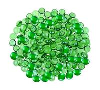 ARSUK Green Glass Pebbles 80pcs, 455g Decorative Stones 17-20mm for Vases, Aquariums, Gardens, Crafts, Home Décor - Sage & Dark Green Glass Pebbles for DIY Projects & Displays