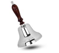 ARSUK Hand Bell - Wooden Handle School Bells - Last Order Ringing Bell For Santa, Adults, Tea, Elderly, Jubilee, Classroom, Christmas, Children & Dinner