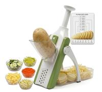 ARSUK Safest Mandoline Vegetable Slicer/Chopper- Multifunction Veg Cutter, Food Slicer for Chips, Salad, Onion & Potato Slicing with Vegetable Dicer- 4 Modes (Julienne, Slice, Dice, Chop) + Grater