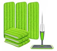 ARSUK Spray Mop Replacement Pads - 6 Pack Floor Mop Pads, Washable Reusable Velcro Microfiber Mop Cloth for Wet & Dry Cleaning, Fits All Spray Mops & Reveal Mops for Hardwood, Laminate & Tile Floors