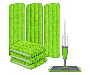 ARSUK Spray Mop Replacement Pads - 6 Pack Floor Mop Pads, Washable Reusable Velcro Microfiber Mop Cloth for Wet & Dry Cleaning, Fits All Spray Mops & Reveal Mops for Hardwood, Laminate & Tile Floors