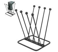 ARSUK Welly Boot Rack - Solid Iron Wellington Stand for 4 Pairs - Heavy Duty Freestanding Boot Holder for Indoor & Outdoor Use - Space Saving Storage - Black