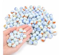 ARSUK White Glass Marbles, 80 pcs Kids Play Glass Marbles, Solid White Milky Marbles 16mm, Comes in a Bag, Protection Against Damage, Sports Toys & Outdoor Games (455g Milky Marble)
