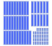 ARSUNOVO 40FT Replacement Track Pieces Compatible with Hot Wheels, 86-Piece Straight Track Set for 1:64 Diecast Cars, Connectors Included, 40 Feet Total of Track, Blue