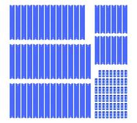 ARSUNOVO 50FT Replacement Track Pieces Compatible with Hot Wheels, 106-Piece Straight Track Set for 1:64 Diecast Cars, Connectors Included, 50 Feet Total of Track, Blue