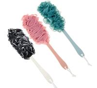 Arswin Back Scrubber for Shower,Loofah Long Handle Bath Body Brush,Soft Nylon Mesh Sponge for Shower,Loofah On a Stick for Men Women,Exfoliating Scrub Cleaning Luffa for Elderly (3Pack-NewMix)