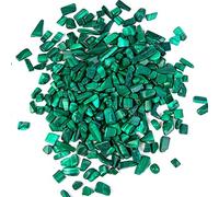 Arswin Malachite Natural Crushed Stone Bulk Small Tumbled Chips Crystal Healing Reiki for Outdoor Indoor Home Making Decoration, Fish Tank, Vase Fillers, Succulent Pot Decor, 1lb 0.3-0.4"