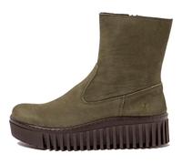 Art for woman. 115311422003_0G3 Leather ankle boots 1531 Brighton green (41), 3 to 5 cm, Zip, Casual