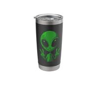 Art Alien Peace Sign UFO Stainless Steel Insulated Tumbler