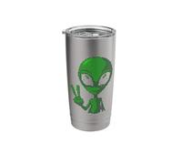 Art Alien Peace Sign UFO Stainless Steel Insulated Tumbler