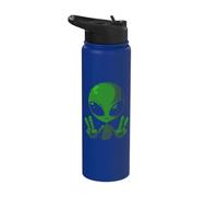 Art Alien Peace Sign UFO Stainless Steel Insulated Water Bottle