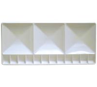 Art Alternatives Plastic Palette, White, 12 Wells, 5 1/2 x 12 inches