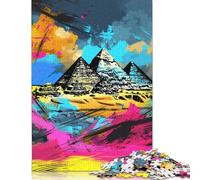 Art Ancient Egyptian Pyramids 1000 Piece Puzzle Age 18 Years Upe Ducational Games Adult Puzzles for Women for Kids Age 12 Years Up 1000pcs (75x50cm)