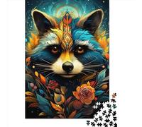 Art Animal Civet Cat 1000 Pieces Puzzles for Teenagers Gifts Paper Puzzle Jigsaws for Adults Home Educational Games DIY Toys 1000pcs (38x26cm)
