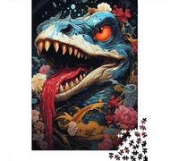 Art Animal Dinosaur Puzzle for Adults And Teenagers 1000 Pieces Wooden Puzzles for Adults Puzzles for Teenagers Age 12 Years Up 1000pcs (75x50cm)