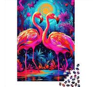 Art Animal Flamingo Puzzles for Adults 1000 Piece Puzzle for Teenager Age 12 Years Up Christmas Eve Gifts 1000pcs (75x50cm)