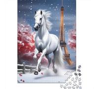 Art Animal Horse 1000 Pieces Puzzles for Adults, Jigsaw Puzzles 1000 Pieces, DIY Puzzle Toy As Birthday Gifts 1000pcs (75x50cm)