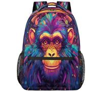 Art Animal Monkey Apes Backpack Lightweight Backpacks Large School Bags For Work Hiking Men 29X40Cm
