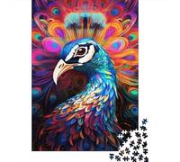Art Animal Peacock 1000 Pieces Paper Puzzles for Adults Jigsaw Puzzles Educational Game Challenge Toy 1000pcs (38x26cm)