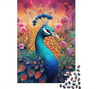 Art Animal Peacock 1000 Pieces Puzzles for Teenagers Gifts Paper Puzzle Jigsaws for Adults Home Educational Games DIY Toys 1000pcs (38x26cm)