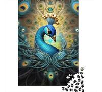 Art Animal Peacock Paper Puzzles 1000 Piece Jigsaw Puzzles for Adults Educational Game Challenge Toy Christmas Eve Gifts 1000pcs (38x26cm)