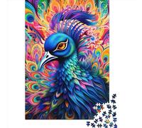 Art Animal Peacock Puzzle for Adults And Teenagers 1000 Pieces Wooden Puzzles for Adults Puzzles for Teenagers Age 12 Years Up 1000pcs (75x50cm)