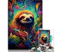 Art Animal Sloth Jigsaw Puzzles for Teenagers 1000 Jigsaws,Educational Games Wall Decoration Unique Birthday And Xmas Gifts (38x26cm)