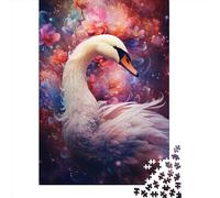 Art Animal Swan Paper Puzzles 1000 Piece Jigsaw Puzzles for Adults Educational Game Challenge Toy Christmas Eve Gifts 1000pcs (38x26cm)