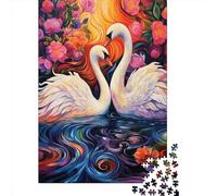 Art Animal Swan Puzzle for Adults And Teenagers 1000 Pieces Paper Puzzles for Adults Puzzles for Teenagers Age 12 Years Up 1000pcs (38x26cm)