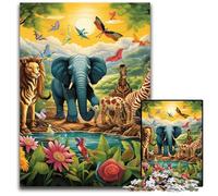 Art Animal World 1000Pc Adults Jigsaw Puzzle Jigsaw Puzzles Relaxing Entertainment, Home Decor 50x75CM/19.68x29.52inch