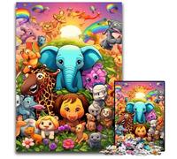 Art Animal World Jigsaw Puzzles for Adults 1000 Piece Jigsaw Puzzles for Adults for Family And Friends, Suitable for Ages 14+ 50x75CM/19.68x29.52inch