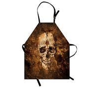 Art Apron, Skull Graphic Of An Human On The Soil Dead Look Horror Scary Print Artist Apron Unisex Bbq Apron Professional Bib Apron For Men Painting Bbq 70X84Cm