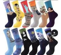 Art/Artist Socks/Box 5 Pairs of Novelty Art Socks/Gift For Art Lovers/Thank You Art Teacher/Size 5-9