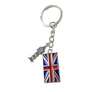 Art Attack British Flag Keychain, Big Ben Clock Tower Pendant, England London UK United Kingdom