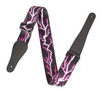 Art Attack Purple Lightning Does Strike Twice Energy Fire Thunder Electric Acoustic Ukulele Bass Guitar Strap