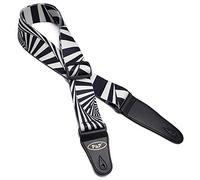 Art Attack Soft Cotton Black & White Zebra Stripes Animal Pattern Jacguard Weave Music Electric Acoustic Bass Guitar Ukulele Strap
