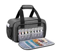 Art Bags for Supplies, Large Capacity Storage Organizer Craft Bag, with Multiple Compartments Paint Holder Case for Travel, School, Teacher, Office, and Painting Accessories Organization 22x35.5x18 Cm