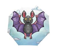 Art Bat Print Umbrella Windproof Automatic Foldable Umbrells Auto Open Close for Men Women Kids