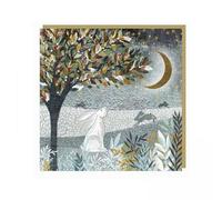 Art Beat Pack of 6 Artistic Charity Christmas Cards - Glimmer Skies - Lovely Illustration of a Hare Under The Moon Winter Scene - 6 Cards of 1 Design