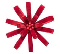 Art Beauty Christmas Poinsettia Flower Decorations 27cm 6pcs Burgundy Floral Picks for Christmas Tree Wreath Garland Table Centerpiece Decor