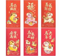 Art Beauty Large Chinese Red Envelopes 24pcs 2026 Lunar New Year Red Packet Lai See Hong Bao for Spring Festival Wedding Graduation Birthday and Baby