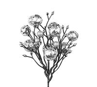 Art Beauty Silver Christmas Berry Picks Decorations Pack of 9 Artificial Glittered Berries Stems Crafts Tree Decoration Ornaments for Xmas Tree Topper Wedding Centerpiece