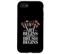 Art Begins Where The Brush Begins Makeup Artist Case for iPhone SE (2020) / 7/8