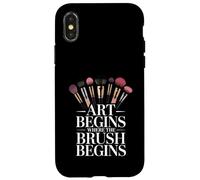 Art Begins Where The Brush Begins Makeup Artist Case for iPhone X/XS