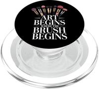 Art Begins Where The Brush Begins Makeup Artist PopSockets PopGrip for MagSafe