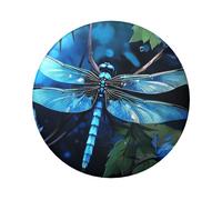 Art Blue Dragonfly Button Pins 1 Pc, 2.4 Inch Round Button Badges Metal Personalized Picture Photo Pin Buttons Kit For Craft Supplies Christmas Diy Party Projects, One Size, no gemstone